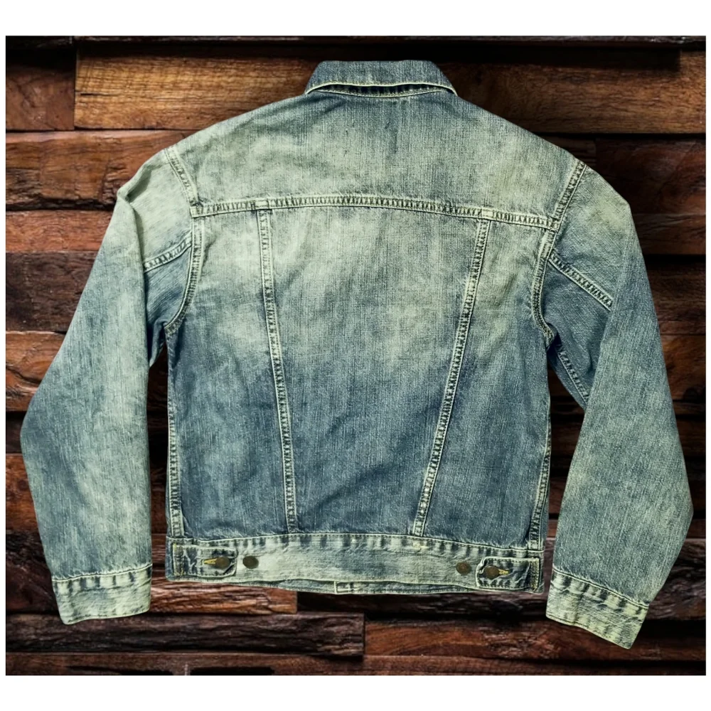 RALPH LAUREN D & S DISTRESSED/ REPAIRED DENIM JACKET- WOMEN'S SIZE SMALL - Picture 2 of 12